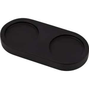 Zwarte Houten Zout en Peper Molen Tray - Acacia Houten Tray - Peper Molen Houder - Keuken Accessoires - Opslag Houder voor 2 Molens - Home Decor Crafts