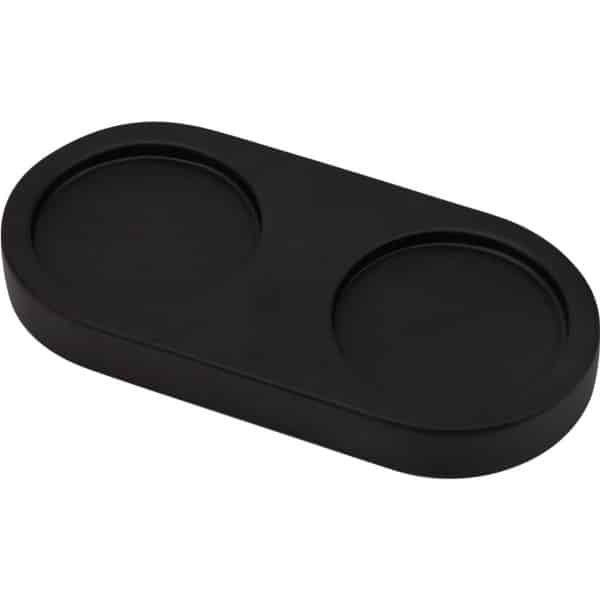 Zwarte Houten Zout en Peper Molen Tray - Acacia Houten Tray - Peper Molen Houder - Keuken Accessoires - Opslag Houder voor 2 Molens - Home Decor Crafts