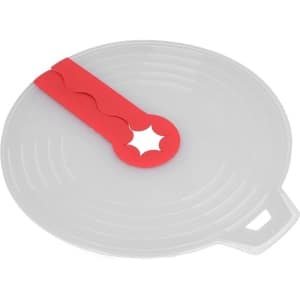 12 Inch Siliconen Mixer Splatter Guard, Creatieve Eiergarde Mengkom Deksel voor Keuken Koken Bakken. Spatwaterdichte hoes voorbij de meeste hand- en elektrische mixers, transparant rood
