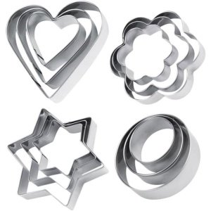 12 Pack Koekjes Uitstekers, Biscuit Gebak DIY Mallen Set Hartcirkel Bloem Stervormige Keuken Bakken Accessoires voor Fondant Taart Fruit