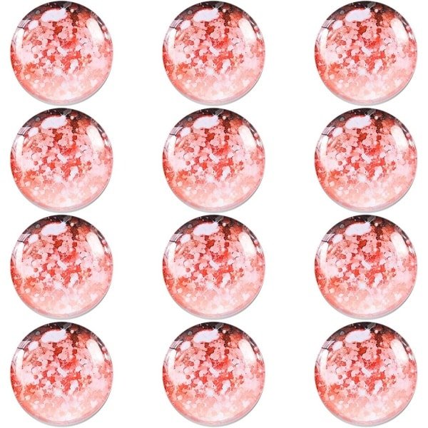 12 stuks ronde kalender magnetische sticker witte koelkastmagneten - roze - kantoor keuken kluis - decoraties - magneten - gunst - leuke - accessoires .