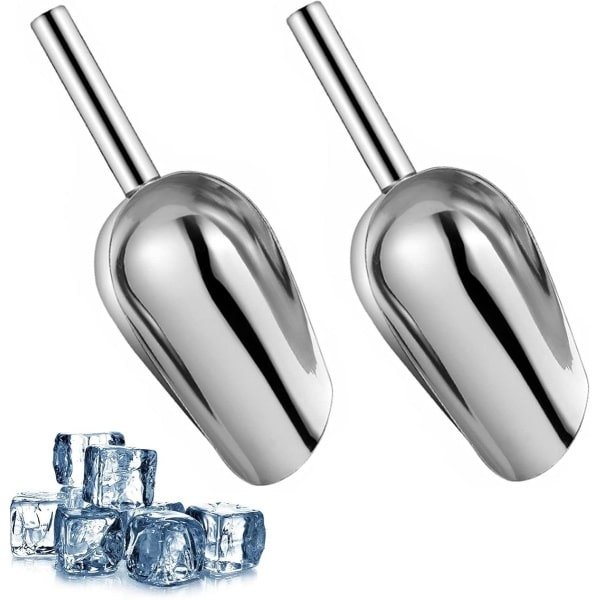 2 Delige RVS Keukenset voor Ijs, Suiker en Meer - Candy Scoops in Meerdere Maten - Multifunctionele Keuken en Bar Accessoire