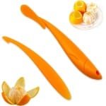 2 Pcs Oranje Plastic Schilmes Gereedschappen - Fruit Schiller - Grapefruit Cutter - Multifunctionele Citrus Schiller - Keuken Accessoires - Eenvoudig en Betaalbaar
