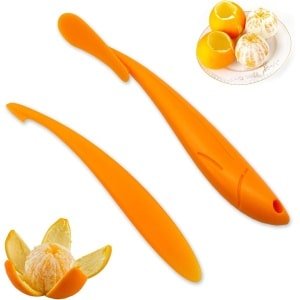 2 Pcs Oranje Plastic Schilmes Gereedschappen - Fruit Schiller - Grapefruit Cutter - Multifunctionele Citrus Schiller - Keuken Accessoires - Eenvoudig en Betaalbaar