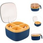 2 stuks Kruidendoos - Kruidenfles - Kruidendoos - Kruidenpotten Set - Met Deksel & Lepel - Keukenkruidenpot - Accessoires Kruidenpotjes Compartiment - Voor Kruiden, Specerijen & Opslag - Keuken Organizer - Pauwblauw