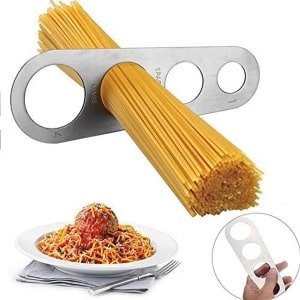 2 stuks Pastameter RVS - Spaghetti Portieverdeler - Spaghettimaat - Pasta Measuring Tool - Geschikt voor 1 tot 4 Personen - Compact Design - Zilver - Keuken Accessoires - 18×6cm