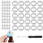25 stuks flesopeners metaal zilver - keuken bar restaurant - bier accessoires