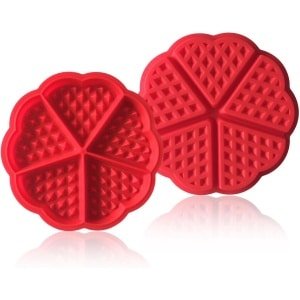 2pcs Silicone Waffle Moulds - Non-stick Mini Heart Muffin Mould - Baking Tools - Waffle Muffin Cake Moulds - 5 Cavity Pancake Muffin Mould - Waffle Mold Bakeware - Keuken Accessoires - Bakgerei