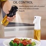 300 ml olieverstuiver voor keuken en frituurpan, druppelvrij, glazen olie met dispenser, accessoire voor olievrije frituurpannen, keukenspray