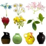 4 Pcs Mini Vaasje Magneten voor Koelkast - Grappige Magnetische Bloemenvazen - 3D Plant Magneten voor Keuken Accessoires - Kantoor Decoratie