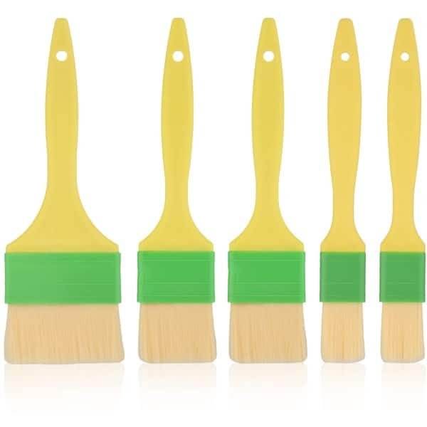 5 Stuks Rijgborstel, Multifunctioneel Voedselborstel voor Olie Boter Saus Eiervloeistof Deegborstel om te Bakken Olieborstel BBQ Borstels Keuken Barbecue Accessoires