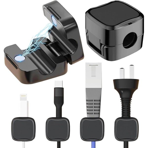6 Pcs Magnetische Kabelhouders - Kabelorganizer - Oplaadkabelhouder - Sterke Lijm Draad Charger Houder voor Bedside - Keuken Accessoires