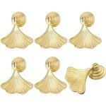 6 Pieces Keuken Kast Handgrepen - Gouden Messing Deurhandvatten Keuken Accessoires