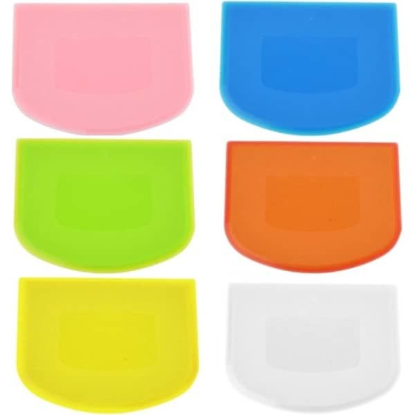 6pcs Horn Soft Pastry Plastic Dough Scraper - Dough Scrapers Baker's Dough Cutter - Keuken - Bakgereedschap - Cake Decoratie Accessoires