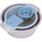 All4You - Set van 4 Stapelbare Fijne Mesh Zeven voor Tuinieren en Keuken - Meel Zeef - Stuifmeel Zeef Kit met Trim Lade - Bakken Accessoires - Cake en Brood Zeven