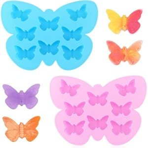 Allecta - 2 Stuks Siliconen Mallen voor Chocolade Fondant - Boogvorm en Vlinder Design - Cake Pop en Taart Decoratie Benodigdheden - Bakken en DIY Craft - Keuken Gadgets en Accessoires