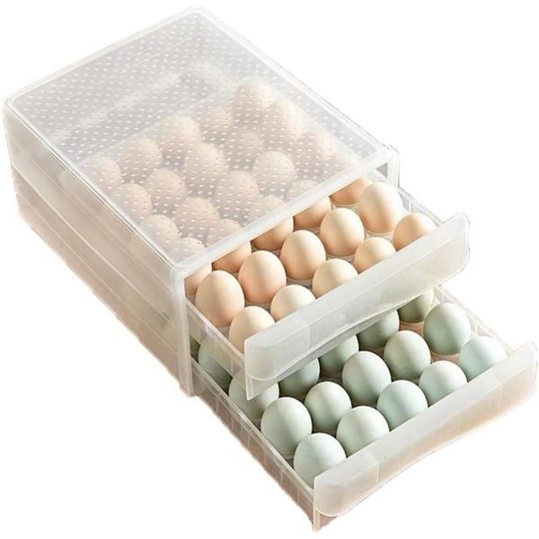 Allecta - Eieren Opbergdoos voor Koelkast en Keuken - Grote Capaciteit - Milieuvriendelijk - Stapelbaar - Picknick Accessoire