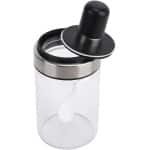 Allecta - Glazen potjes set voor specerijen en suiker, inclusief lepel - Keuken accessoires voor opslag van zout, sesam en olie - 6,5 x 14,7 cm