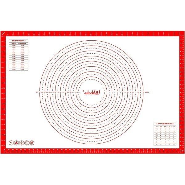 Allecta - Grote siliconen bakmat 90 x 60 cm voor bakken en deeg met antislip - keuken accessoire voor fondant, gebak, pizza en brood