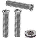 Allecta - Holle gootsteenschroeven 45mm roestvrijstaal M12 keuken accessoires ø12 mm.