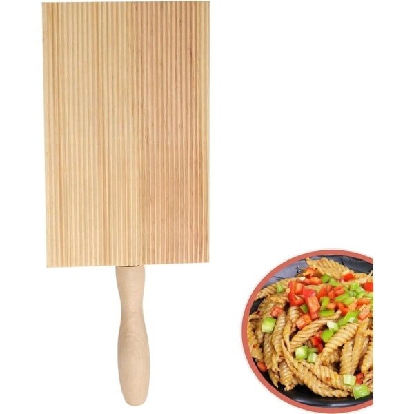 Allecta - Houten Bord voor Gnocchi, Spaghetti en Macaroni - Pasta Stempel Maker en Snijder - Keukengereedschap en Accessoires voor Zelfgemaakte Pasta - Thuis en Restaurant Keuken