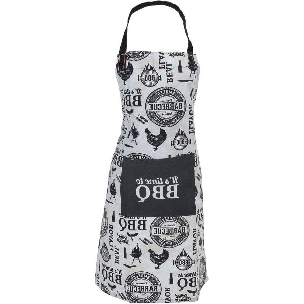 Allecta - Kookschort en barbecueschort met groot voorvak van katoen - BBQ accessoire - Keuken schort