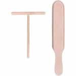 Allecta - Pannenkoekenverdeler voor in de keuken - Houten spatel en T-vormige pannenkoekenstaaf, 2 stuks - Robuust en duurzaam beukenhout - Doe-het-zelf - Handige pannenkoeken accessoires