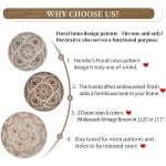 Allecta - Rustieke Decoratief Houten Dienblad voor Salontafel - Boerderij Decor - Keuken Accessoire - Boho Stijl - Houten Serveerblad Bediening - Bruin Middenstuk - Ottoman Decoratie - Rond Dienblad - Landelijke Sfeer