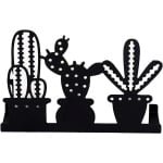 Allecta - Servethouder voor Zwarte Servetten, Metalen Design met Cactus Motief voor Tafeldecoratie in Woonkamer, Eetkamer, Bar en Keuken - Opslagrek Organisator - Stijlvol Accessoire met Cactus Design