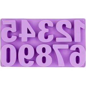 Allecta - Siliconen vorm bakvorm voor fondant bakken en doe-het-zelf - Herbruikbare chocolade vorm - Cijfers - Keuken accessoire