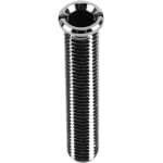 Allecta - Universele holle spiraal spoelbak schroef M12 x 70mm - keuken accessoire - roestvrij staal