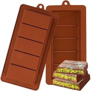 Allecto Premium - Siliconen chocoladevorm, diep, 2 stuks, Dubai-design, bonbonvorm, extra diep voor bonbons, snoepjes - Keuken benodigheden, Bak accessoires