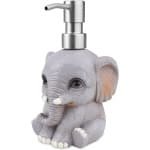 Allecto plus - Cartoon olifant hars zeepdispenser voor bad en keuken - Leuke dierenprint - Accessoire voor vloeibare zeep