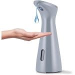 Automatisch Zeepdispenser met sensor infrarood, No Touch 200ml elektrische zeepdispenser, IPX6 waterdichte automatische vloeibare zeepdispenser voor keuken, badkamer, school, hotel, Grijs