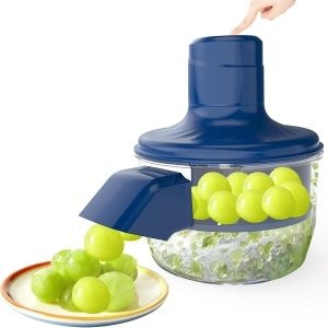 Automatische Elektrische Druivenpeeling (Blauw) - Voor Kleine Vruchten - Efficiënte Huishoudelijke Peeling - Vruchtenpeelapparaat - Druivenverwerkingsmachine - Thuis Keuken Tool - Snelle Peeling Gadget - Vruchten Voorbereiding