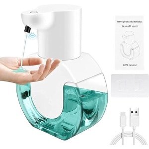 Automatische Handzeepdispenser 420 ml - contactloze elektrische zeepdispenser - wandmontage - oplaadbaar - infraroodsensor - badkamer toilet keuken kantoor