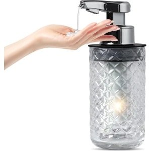 Automatische Handzeepdispenser glazen vloeibare zeepdispenser-contactloze elektrische-keuken badkamer.