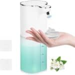 Automatische zeepdispenser wandbevestiging zonder boren- 400 ml -elektrische zeepdispenser -USB-oplaadbaar -IPX5 waterdichte -voor keuken en badkamer -wit