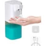 Automatische zeepdispenser, waterdicht, elektrische zeepdispenser met infraroodsensor, zonder boren, USB-oplaadbaar, schuimzeepdispenser voor badkamer, keuken, kantoor