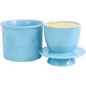 Botervloot - Blauw - botervloot met deksel -botervloot keramiek - Watergekoelde Botervloot Met Waterlijn - Keramische Boterbel Voor Smeerbare Boter - Cadeau Voor De Keuken - Keuken Accessoires - Keuken Tools - Franse Botervloot