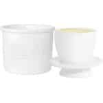 Botervloot - Wit - botervloot met deksel -botervloot keramiek - Watergekoelde Botervloot Met Waterlijn - Keramische Boterbel Voor Smeerbare Boter - Cadeau Voor De Keuken - Keuken Accessoires - Keuken Tools - Franse Botervloot