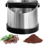 Cosensi - Afklopbak voor zeefhouder van roestvrij staal - koffie - knock - box - koffieafklopcontainer met accessoires voor keuken, café, restaurant