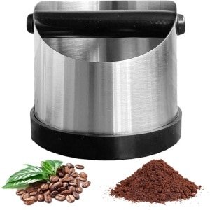 Cosensi - Afklopbak voor zeefhouder van roestvrij staal - koffie - knock - box - koffieafklopcontainer met accessoires voor keuken, café, restaurant