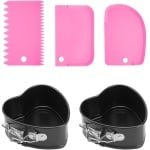 Cosensi - Bakvorm met 2 Hartvormige en 3 Schraper Accessoires voor Creatieve keuken Creaties