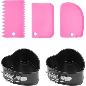 Cosensi - Bakvorm met 2 Hartvormige en 3 Schraper Accessoires voor Creatieve keuken Creaties