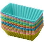 Cosensi - Siliconen Cakevorm Muffin Case | Rechthoekige Bakvormen | Keuken Accessoires | Dessert Vorm Silicone | Bakvorm | Gebak maken