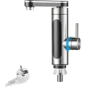 Directe Warme Waterkraan - Tankloze Elektrische Roteerbare Kraan, 3300W LED Digitaal Display, Geschikt voor Keuken en Camper