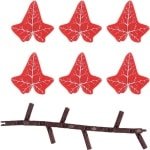 Egoods - 3D Kunstmatige Klimop Koelkastmagneten Grappige Novelty Plant (Rood) - Keuken Decoratie Accessoires