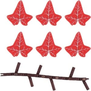 Egoods - 3D Kunstmatige Klimop Koelkastmagneten Grappige Novelty Plant (Rood) - Keuken Decoratie Accessoires