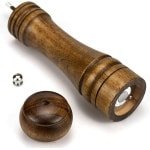 Egoods - Houten Zout en Peper Molen Set met Verstelbare Keramische Rotor 8" - Keuken Accessoire - Kookgerei